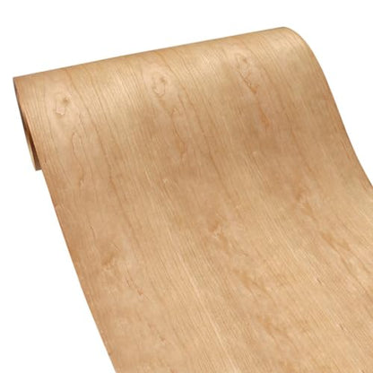 Extra-Wide Cherry Wood Veneer - 23 Inch Natural Wood Veneer Sheets for DIY Projects, Cabinetry, Furniture, Shelving, and Wall Panels