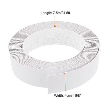 uxcell White PVC Edge Banding, 1-5/8" x 24.6ft Pre-Glued Flexible Edge Banding for Furniture Repair & Restoration - size: 1-5/8 Inch x 24.6ft