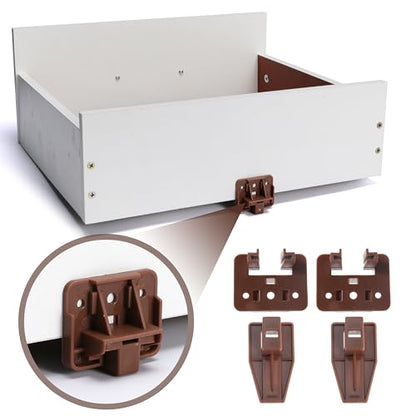 10PCS Drawer Slide Track Guide Glide for Center Mount Drawer for Dressers and for Nightstand for Kenlin for Rite-Trak 1 Drawer Systems (Please Check The Size Before Purchasing) - style: 10Pcs