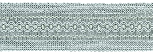 2" (5cm) Basic Trim Collection Solid Wide Gimp Braid Trim (Style# 0200SG) Cool Grey #79 (Light Grey) Sold By The Yard (36"/3 ft/0.9m) - color: Cool Grey #79 (Light Grey), size: Sold By The Yard (36"/3 ft/0.9m)