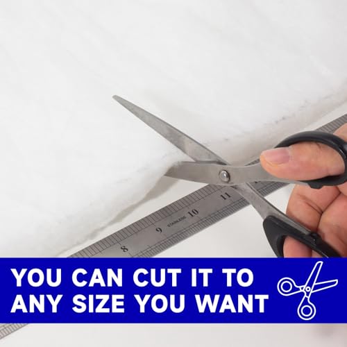 Upholstery Batting Dacron Polyester Cushion Wrap, 1/2 Inch Thick Batting for Foam Padding, Cushions and DIY Upholstery Projects - size: 48" Wide x 5 Yards