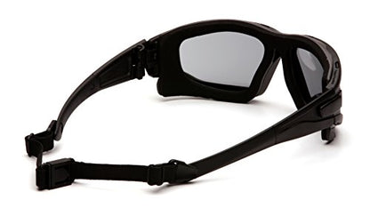 PYRAMEX I-Force Sporty Dual Pane Anti-Fog Goggle, Black Frame/Clear Anti-Fog Lens - color: Gray H2x Anti-fog Lens/ Black Frame/ Slim Style