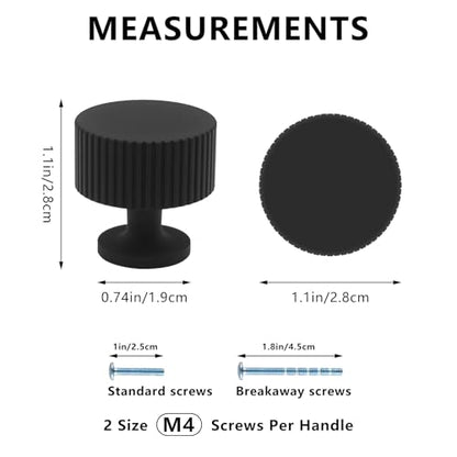 50 Pack Black Cabinet Knobs Dresser Drawer Knobs, Kitchen Handles - color: Black, size: 50 Pack