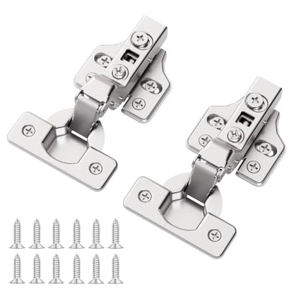 20Pcs Soft Close Inset Cabinet Hinges with Clip-On Plate - color: Inset, size: 20 Pieces