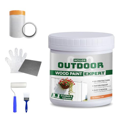 White Wood Paint, 96 OZ Fast Dry Low Odor Outdoor Wood Paint - size: 96 Fl Oz (Pack of 1)