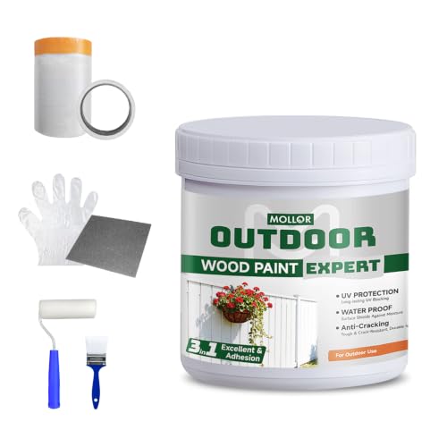 White Wood Paint, 96 OZ Fast Dry Low Odor Outdoor Wood Paint - size: 96 Fl Oz (Pack of 1)