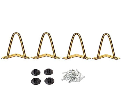 Osring 2 Inch Hairpin Legs 3/8" Dia 2 Rods, Gold Furniture Table Feet 4pcs - color: Gold, size: 2 Inch