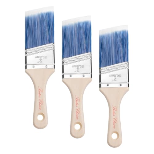Bates- Stubby Angle Paint Brushes for Walls and Trim, 2-Inch, 12 pcs, Treated Wood Handle, 2 Inch Paint Brushes (Pack of 3) - color: Wood Handle Angle, size: 36 Pack, 2", Short Length