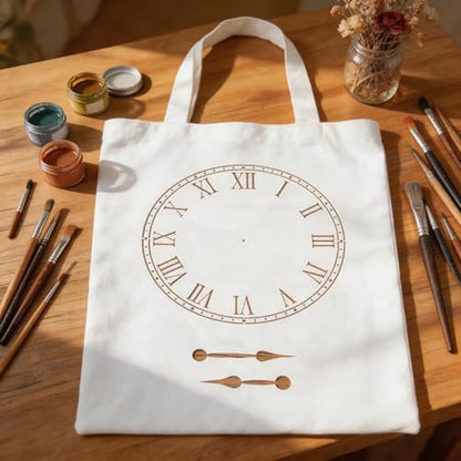 TIAMECH A4 Reusable Rome Clock Dial Stencil for Painting - style: Rome Clock Dial