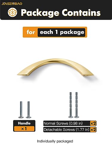 Brushed Gold Cabinet Pulls 3-3/4 Inch Arch Twisted Brass Handles Drawer Kitchen Cupboard Bathroom Dresser Cabinet Hardware Zinc Alloy 5 Pack - color: Brushed Gold, size: 3.75 inch Hole Centers
