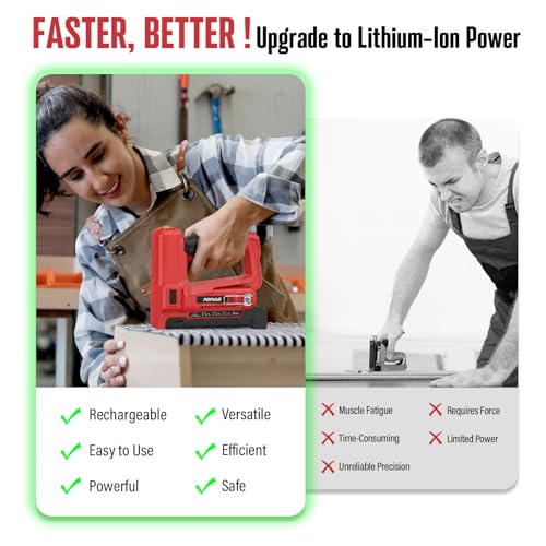 POPULO 4V Cordless 4-in-1 T50 Staple Gun for Upholstery & Crafts