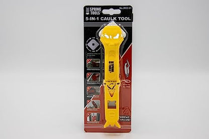 Spring Tools 5-1 Caulk Tool; 5 in 1 Caulking Tools Caulk Finishing Tool Caulk Remover Tool Caulk Remove Scraper Silicone Tool for Bathroom