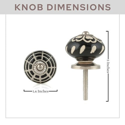 Black Cabinet Knobs and Pulls for Dresser Drawers - Pack of 12 - color: Black