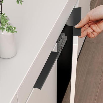 6 Pack Kitchen Cabinet Handles Cabinet Pulls, Finger Edge Pull - color: 6 Pack, size: 5in(128mm) Hole Centers