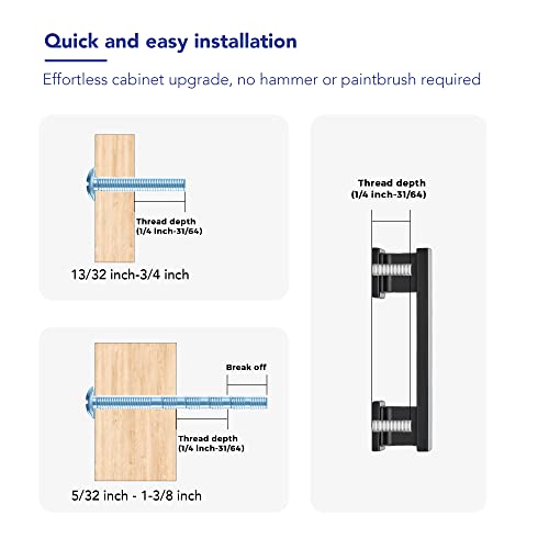 Matte Black Cabinet Pulls, 3 Inch (76mm), 10 Pack, Heavy Duty - color: Matte Black, size: 3" Hole Center