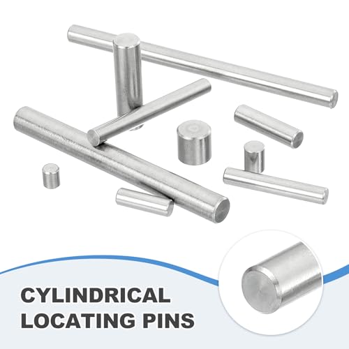MECCANIXITY 22Pcs Dowel Pin 5mm x 45mm Shelf Support Pin 304 Stainless Steel Shelf Pegs for Shelves Cabinets Furniture Nickel Plated, Silver Tone - size: 5mm x 45mm