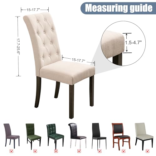 Dining Chair Covers, Stretch Seat Covers, Washable Furniture Protector - color: .Black, size: ‌Milk Silk