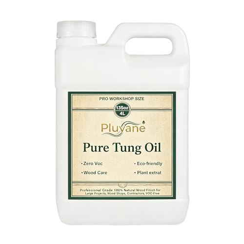 Pure Tung Oil 135oz–Professional Wood Finish for Shops & Contractor - size: 135oz
