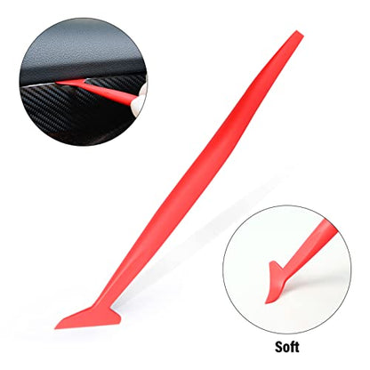 Gomake Vinyl Wrap Tool Kit Car Window Tint Installation Tools Wrapping Kit - color: Red