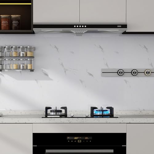 Glossy Marble Contact Paper Peel and Stick Wallpaper 17.7"x197" White - color: White, size: 17.7"W x 197"L