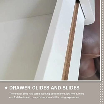 iplusmile Drawer Slides Heavy Duty Cabinet Slides 7.28 inch Drawer Replacement Parts with Accessories Side Mount Slides for Tv Cabinet Cupboard Repair - size: 2 Pairs - 18.5cm