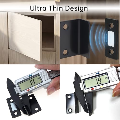 Cabinet Magnetic Catch L-Shaped 8 Pack Ultra Thin Drawer Magnet Closures
