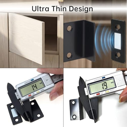 Cabinet Magnetic Catch L-Shaped 8 Pack Ultra Thin Drawer Magnet Closures
