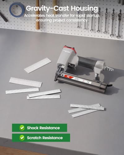 meite F32 18 Gauge Brad Nailer, Pneumatic Brad Nailer with 4,000 Pcs Nails - size: F32 with 4,000 Pcs Nails