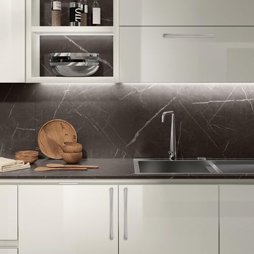 COTYKILEY 10 Pack 10Inch(254mm) Brushed Satin Nickel Kitchen Cabinet Handles Silver Cabinet Pulls Cabinet Door Handles Kitchen Cabinet Hardware - color: Brushed Satin Nickel, size: 10" Hole Center（254MM）