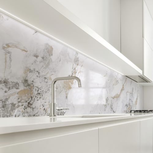 Marble Peel and Stick Wallpaper Thick White Marble Contact Paper for Countertops Waterproof Contact Paper Peel and Stick for Cabinets Old Furniture Kitchen Bathroom