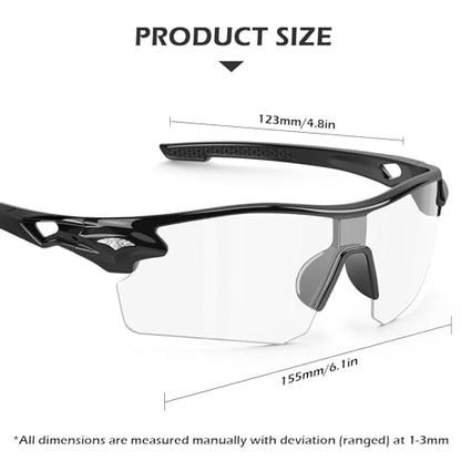 OXG 6 Pack Safety Glasses, Scratch Resistant Wraparound Lenses ANSI Z87.1 Protective Eyewear for Unisex - color: Clear