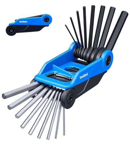 Kraftek toolant 17PCS Folding Allen Wrenches Sets(Metric and SAE), Metric Allen Key Set 1.5mm- 8mm, SAE Hex Key Set 5/64”- 1/4", Folding Hex Keys for Home Repair and Bikes(EDC),gift for men - size: 17PCS (Folding - Metric&SAE)