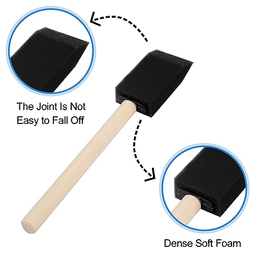 40 Pcs Foam Brush,1” Foam Paint Brushes, Wood Handle Sponge Paint Brush, Brushes for Painting for Staining, Varnishes, and DIY Craft Projects (Pack of 2) - size: 40PCS (Pack of 2)