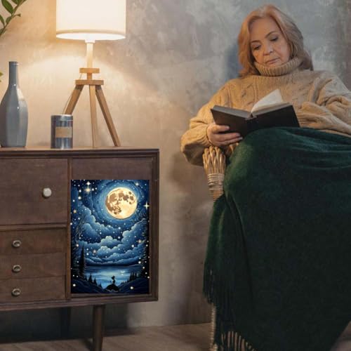 OLYCRAFT 3Pcs/Set Starry Sky Rub on Transfers for Furniture and Craft 12x6 Inch Moon and Lake Furniture Decal Transfer Stickers Rub on Decal with 1pc Scraper for Scrapbook Window Home Decoration - style: Starry Sky