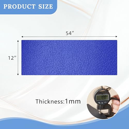 Leather and Imitation Leather,Vinyl Faux Leather Sheets - color: Royal Blue, size: 1/3 Yard