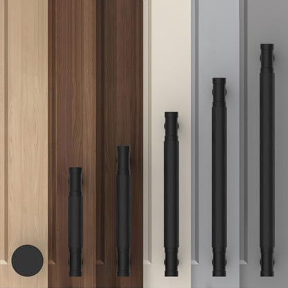Matte Black Knurled Cabinet Handles Kitchen Pulls 3 Inch 10 Pack - color: Matte Black, size: 3" Hole Center