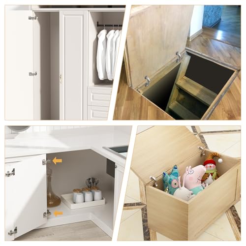 Furniware 1 Pair 170 Degree Frameless Soft Close Cabinet Hinges