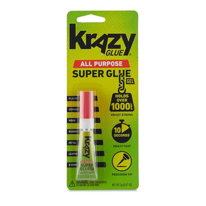 Krazy Glue All Purpose Super Glue Gel with Precision Tip (2g Tube) - size: 1 Count