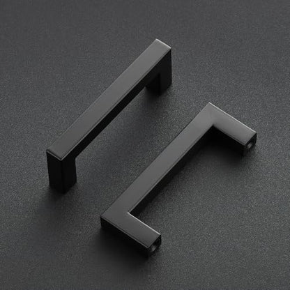 Ravinte Matte Black Square Pulls Cabinet Handles,3-1/2 Inch,30 Pack - color: Matte Black, size: 3-1/2 Inch Hole Center