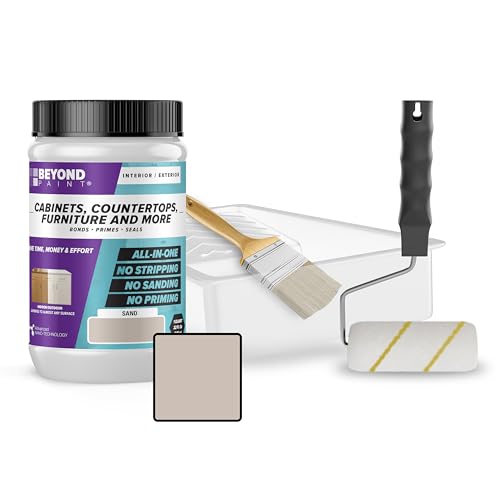 Beyond Paint Cabinet Makeover Kit with Paint and Tools for Cabinets, Countertops, Furniture and Doors, Cabinet Kit, Sand - color: Sand
