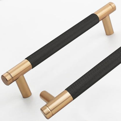 12 Pack 5 Inch 128 mm Bronze and Black Barrel Cabinet Pulls Cupboard Aluminum Handles Drawer Pull Cabinet Handles - color: Bronze and Black, size: 5 Inch