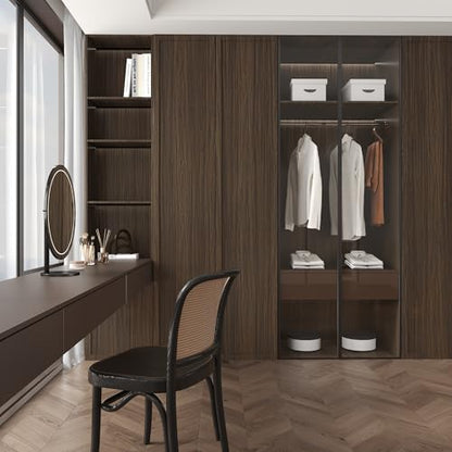 Walnut Wood Grain Contact Paper Peel and Stick Self Adhesive Wallpaper Dark Brown Wood Contact Paper for Furniture Countertops Bubble Free Design Thick Removable Waterproof Top Vinyl Wrap 48''x197'' - color: Walnut Brown, size: 48" x 197"