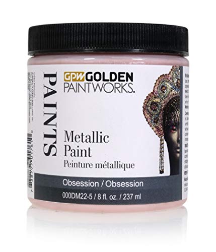 Metallic Paint, 8 oz Jar, Obsession - color: Obsession