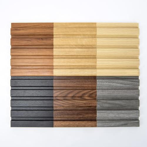Art3d Wood Slat Wall Panels, Fluted MDF, 6-Pack Sample - color: Sample