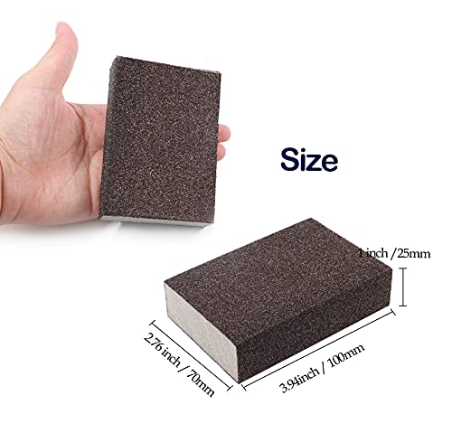 12Pcs 80 Grit Coarse Sanding Block - size: 80 Grit(Coarse)
