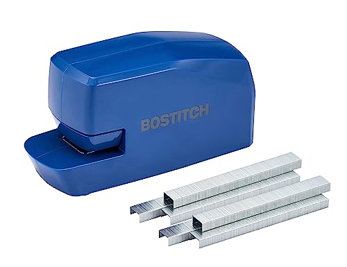 Bostitch Office Portable Electric Stapler, 20 Sheets, AC or Battery Powered, Includes 1250 Staples, Blue - color: Blue
