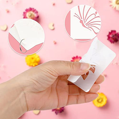 Augshy 56 Pack Flower Stencils for Painting, Butterfly and Bird, 3 Inch - style: Flowering Plants