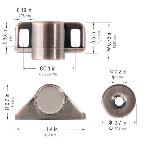 SDTWZW 4 Pack Magnetic Door Catch, Cabinet Magnet Latch for Closure