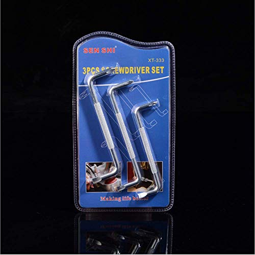 SITAKE 3pcs Offset Screwdriver Set, Head Screwdriver Set with Magnetic, Z-type Screw Drive with Philips and Flathead