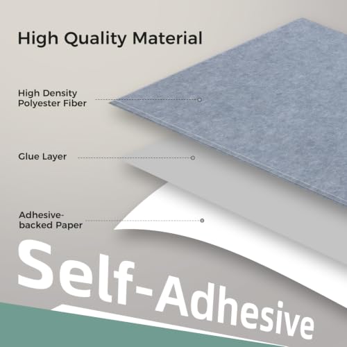 TO-TH Acoustic Panels Thickened Noise Reducing Wall Panel 2 Pack,Light Gray - color: Light Gray, size: 2 Pack